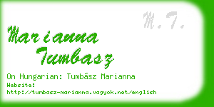 marianna tumbasz business card